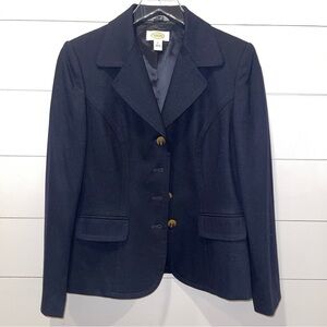 FLAWLESS Talbots Navy Wool Stretch Women's Blazer Size 6